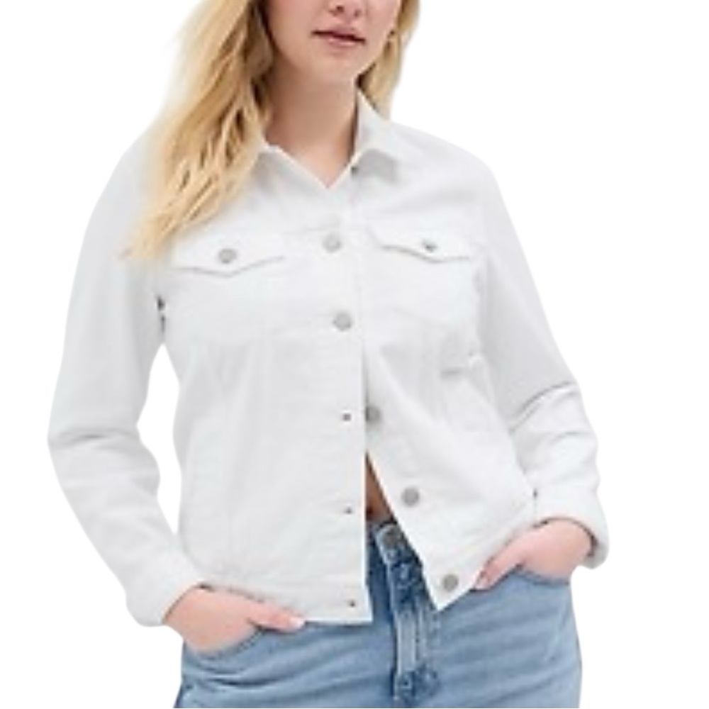 GAP White Icon Jean Denim Jacket XL
